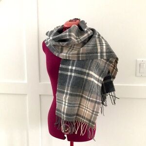 Foxford Irish Lambswool Plaid Tartan Scarf
